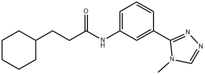 3-cyclohexyl-N-[3-(4-methyl-1,2,4-triazol-3-yl)phenyl]propanamide Struktur