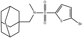 N-(1-adamantylmethyl)-5-bromo-N-methylthiophene-2-sulfonamide Struktur