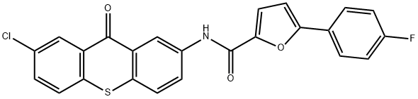 N-(7-chloro-9-oxothioxanthen-2-yl)-5-(4-fluorophenyl)furan-2-carboxamide Struktur