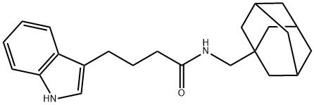 N-(1-adamantylmethyl)-4-(1H-indol-3-yl)butanamide Struktur