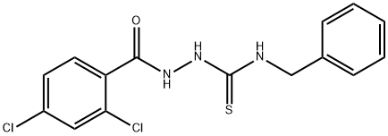 1-benzyl-3-[(2,4-dichlorobenzoyl)amino]thiourea Struktur