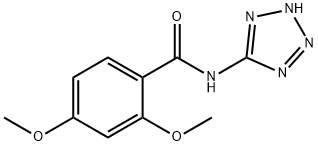 2,4-dimethoxy-N-(2H-tetrazol-5-yl)benzamide Struktur