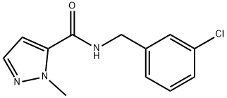 N-[(3-chlorophenyl)methyl]-2-methylpyrazole-3-carboxamide Struktur