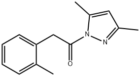 1-(3,5-dimethylpyrazol-1-yl)-2-(2-methylphenyl)ethanone Struktur