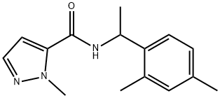 N-[1-(2,4-dimethylphenyl)ethyl]-2-methylpyrazole-3-carboxamide Struktur