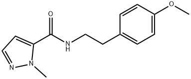 N-[2-(4-methoxyphenyl)ethyl]-2-methylpyrazole-3-carboxamide Struktur