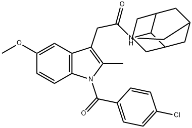 N-(2-adamantyl)-2-[1-(4-chlorobenzoyl)-5-methoxy-2-methylindol-3-yl]acetamide Struktur