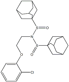 N-(1-adamantylsulfinyl)-N-[2-(2-chlorophenoxy)ethyl]adamantane-1-sulfinamide Struktur