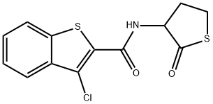 3-chloro-N-(2-oxothiolan-3-yl)-1-benzothiophene-2-carboxamide Struktur