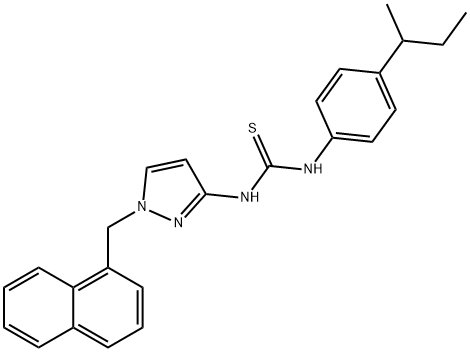 1-(4-butan-2-ylphenyl)-3-[1-(naphthalen-1-ylmethyl)pyrazol-3-yl]thiourea Struktur