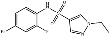 N-(4-bromo-2-fluorophenyl)-1-ethylpyrazole-4-sulfonamide Struktur