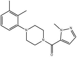 [4-(2,3-dimethylphenyl)piperazin-1-yl]-(2-methylpyrazol-3-yl)methanone Struktur