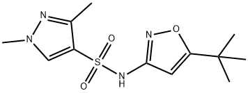 N-(5-tert-butyl-1,2-oxazol-3-yl)-1,3-dimethylpyrazole-4-sulfonamide Struktur