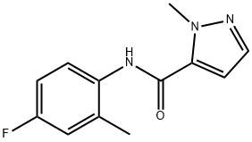 N-(4-fluoro-2-methylphenyl)-2-methylpyrazole-3-carboxamide Struktur