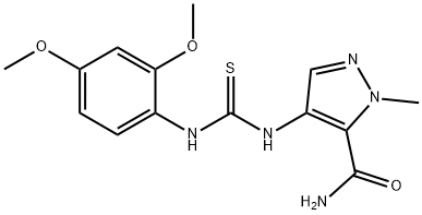 4-[(2,4-dimethoxyphenyl)carbamothioylamino]-2-methylpyrazole-3-carboxamide Struktur