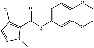 4-chloro-N-(3,4-dimethoxyphenyl)-2-methylpyrazole-3-carboxamide Struktur