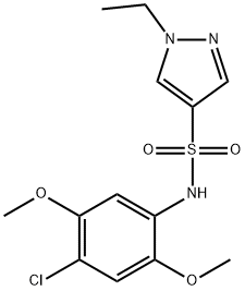 N-(4-chloro-2,5-dimethoxyphenyl)-1-ethylpyrazole-4-sulfonamide Struktur