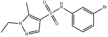 N-(3-bromophenyl)-1-ethyl-5-methylpyrazole-4-sulfonamide Struktur