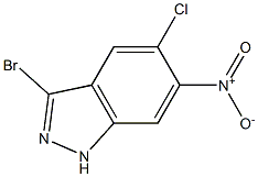 3-Bromo-5-chloro-6-nitro-1H-indazole Struktur