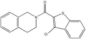 (3-chloro-1-benzothiophen-2-yl)-(3,4-dihydro-1H-isoquinolin-2-yl)methanone Struktur