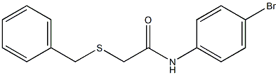 2-benzylsulfanyl-N-(4-bromophenyl)acetamide Struktur