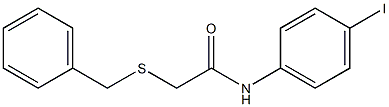 2-benzylsulfanyl-N-(4-iodophenyl)acetamide Struktur