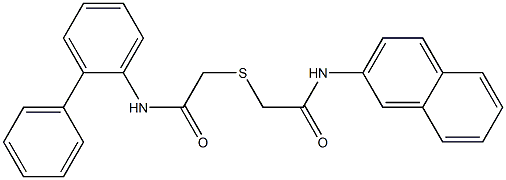 N-naphthalen-2-yl-2-[2-oxo-2-(2-phenylanilino)ethyl]sulfanylacetamide Struktur