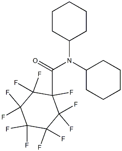 N,N-dicyclohexyl-1,2,2,3,3,4,4,5,5,6,6-undecafluorocyclohexane-1-carboxamide Struktur