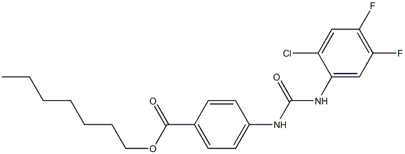 heptyl 4-[(2-chloro-4,5-difluorophenyl)carbamoylamino]benzoate Struktur