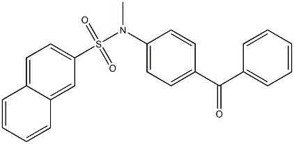 N-(4-benzoylphenyl)-N-methylnaphthalene-2-sulfonamide Struktur