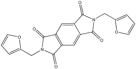 2,6-bis(furan-2-ylmethyl)pyrrolo[3,4-f]isoindole-1,3,5,7-tetrone Struktur