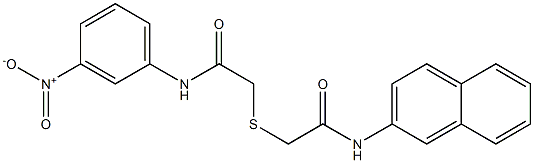 2-[2-(naphthalen-2-ylamino)-2-oxoethyl]sulfanyl-N-(3-nitrophenyl)acetamide Struktur