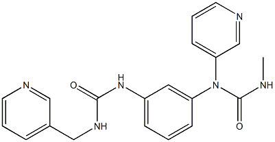 1-(pyridin-3-ylmethyl)-3-[3-(pyridin-3-ylmethylcarbamoylamino)phenyl]urea Struktur