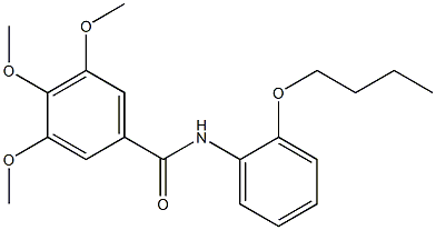 N-(2-butoxyphenyl)-3,4,5-trimethoxybenzamide Struktur