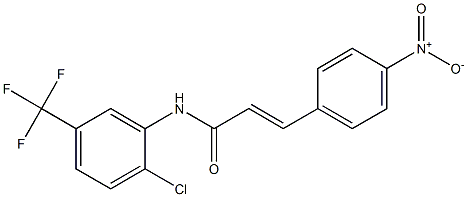 (E)-N-[2-chloro-5-(trifluoromethyl)phenyl]-3-(4-nitrophenyl)prop-2-enamide Struktur