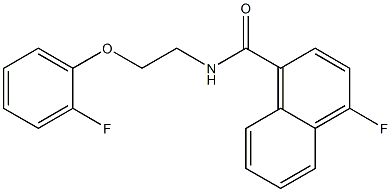 4-fluoro-N-[2-(2-fluorophenoxy)ethyl]naphthalene-1-carboxamide Struktur