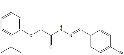 N-[(E)-(4-bromophenyl)methylideneamino]-2-(5-methyl-2-propan-2-ylphenoxy)acetamide Struktur