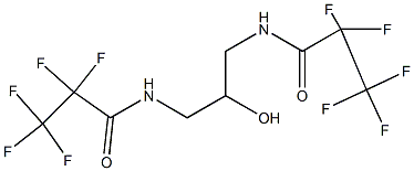 2,2,3,3,3-pentafluoro-N-[2-hydroxy-3-(2,2,3,3,3-pentafluoropropanoylamino)propyl]propanamide Struktur