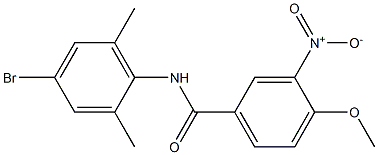 N-(4-bromo-2,6-dimethylphenyl)-4-methoxy-3-nitrobenzamide Struktur