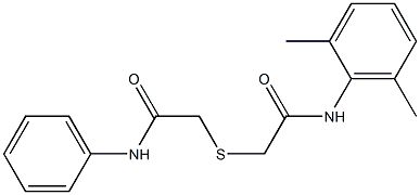 2-[2-(2,6-dimethylanilino)-2-oxoethyl]sulfanyl-N-phenylacetamide Struktur