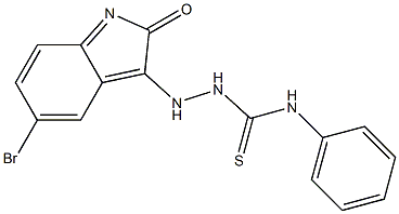 1-[(5-bromo-2-oxoindol-3-yl)amino]-3-phenylthiourea Struktur