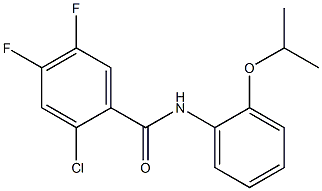 2-chloro-4,5-difluoro-N-(2-propan-2-yloxyphenyl)benzamide Struktur