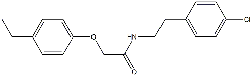 N-[2-(4-chlorophenyl)ethyl]-2-(4-ethylphenoxy)acetamide Struktur