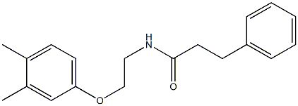 N-[2-(3,4-dimethylphenoxy)ethyl]-3-phenylpropanamide Struktur