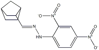 N-[(E)-3-bicyclo[2.2.1]heptanylmethylideneamino]-2,4-dinitroaniline Struktur