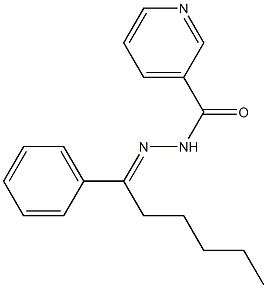 N-[(E)-1-phenylhexylideneamino]pyridine-3-carboxamide Struktur