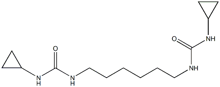 1-cyclopropyl-3-[6-(cyclopropylcarbamoylamino)hexyl]urea Struktur