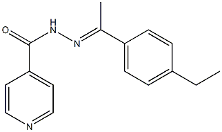 N-[(E)-1-(4-ethylphenyl)ethylideneamino]pyridine-4-carboxamide Struktur