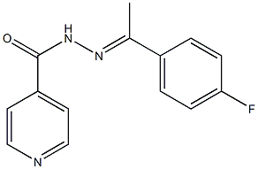 N-[(E)-1-(4-fluorophenyl)ethylideneamino]pyridine-4-carboxamide Struktur