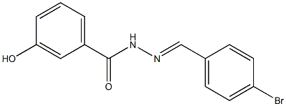 N-[(E)-(4-bromophenyl)methylideneamino]-3-hydroxybenzamide Struktur